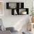 Raft de perete, negru, 100x20x53 cm, lemn prelucrat GartenMobel Dekor