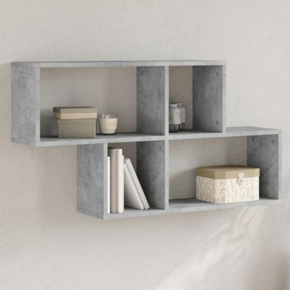 Raft de perete, gri beton, 100x20x53 cm , lemn prelucrat GartenMobel Dekor