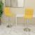 Scaune de bar, 2 buc., galben muștar, material textil GartenMobel Dekor