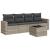 Set canapele de grădină cu perne, 5 piese gri deschis poliratan GartenMobel Dekor