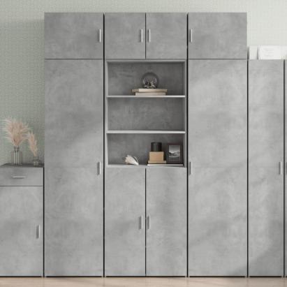 Dulap înalt, gri beton, 70x42,5x185 cm, lemn prelucrat GartenMobel Dekor