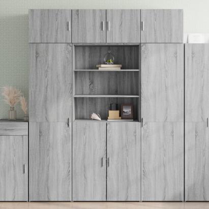Dulap înalt, gri sonoma, 80x42,5x185 cm, lemn prelucrat GartenMobel Dekor