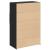 Dulap înalt, negru, 80x42,5x124 cm, lemn prelucrat GartenMobel Dekor