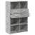 Dulap înalt, gri beton, 80x42,5x124 cm, lemn prelucrat GartenMobel Dekor