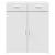 Dulap, alb, 80x42,5x93 cm, lemn prelucrat GartenMobel Dekor