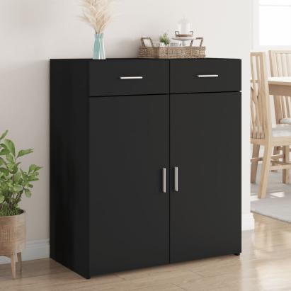 Dulap, negru, 80x42,5x93 cm, lemn prelucrat GartenMobel Dekor