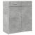 Dulap, gri beton, 80x42,5x93 cm, lemn prelucrat GartenMobel Dekor