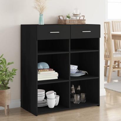 Dulap, negru, 80x42,5x93 cm, lemn prelucrat GartenMobel Dekor