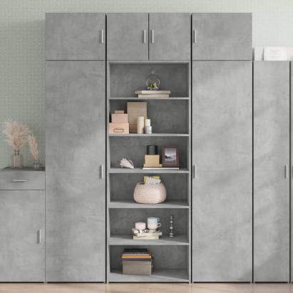 Dulap înalt, gri beton, 70x41x185 cm, lemn prelucrat GartenMobel Dekor