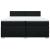 Pat box spring cu saltea, negru, 200x200 cm, textil GartenMobel Dekor