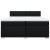 Pat box spring cu saltea, negru, 200x200 cm, textil GartenMobel Dekor