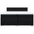 Pat box spring cu saltea, negru, 200x200 cm, textil GartenMobel Dekor