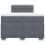 Pat box spring cu saltea, gri închis, 120x190 cm, catifea GartenMobel Dekor