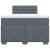 Pat box spring cu saltea, gri închis, 120x200 cm, catifea GartenMobel Dekor
