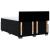 Pat box spring cu saltea, negru, 140x190 cm, catifea GartenMobel Dekor