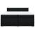 Pat box spring cu saltea, negru, 200x200 cm, textil GartenMobel Dekor