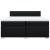 Pat box spring cu saltea, negru, 200x200 cm, textil GartenMobel Dekor
