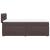 Pat box spring cu saltea, maro închis, 100x200 cm, textil GartenMobel Dekor