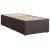 Pat box spring cu saltea, maro închis, 100x200 cm, textil GartenMobel Dekor