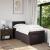 Pat box spring cu saltea, maro închis, 100x200 cm, textil GartenMobel Dekor