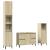 Set mobilier de baie, 3 piese, stejar sonoma, lemn prelucrat GartenMobel Dekor