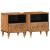 Noptiere, 2 buc., 40x33x46 cm, lemn masiv de acacia GartenMobel Dekor