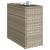 Masă laterală grădină, blat sticlă, gri 58x27,5x55 cm poliratan GartenMobel Dekor