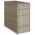 Masă laterală grădină, blat sticlă, gri 58x27,5x55 cm poliratan GartenMobel Dekor