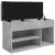 Bancă de pantofi, gri beton, 82x32x45,5 cm, lemn prelucrat GartenMobel Dekor