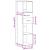 Dulap înalt, gri beton, 30x42,5x124 cm, lemn prelucrat GartenMobel Dekor
