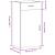 Dulap, alb, 45x42,5x93 cm, lemn prelucrat GartenMobel Dekor