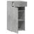 Dulap, gri beton, 45x42,5x93 cm, lemn prelucrat GartenMobel Dekor