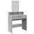 Masă de toaletă cu oglindă, gri beton, 80x41x144,5 cm GartenMobel Dekor