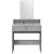 Masă de toaletă cu oglindă, gri beton, 80x41x144,5 cm GartenMobel Dekor