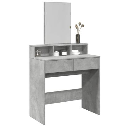 Masă de toaletă cu oglindă, gri beton, 80x41x144,5 cm GartenMobel Dekor
