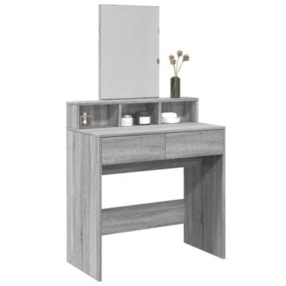 Masă de toaletă cu oglindă, gri sonoma, 80x41x144,5 cm GartenMobel Dekor