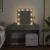 Masă de toaletă cu LED, gri beton, 100x40x130 cm GartenMobel Dekor