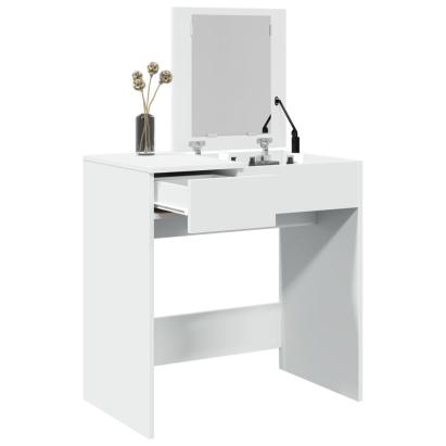 Masă de toaletă cu oglindă, alb, 73x46,5x120 cm GartenMobel Dekor