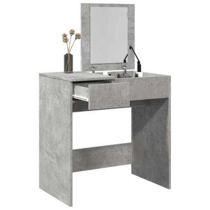 Masă de toaletă cu oglindă, gri beton, 73x46,5x120 cm GartenMobel Dekor
