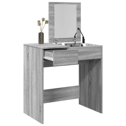 Masă de toaletă cu oglindă, gri sonoma, 73x46,5x120 cm GartenMobel Dekor