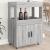 Cărucior de bar, gri sonoma, 60x39,5x89 cm, lemn prelucrat GartenMobel Dekor