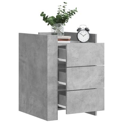 Noptieră, gri beton, 45x50x65 cm, lemn prelucrat GartenMobel Dekor