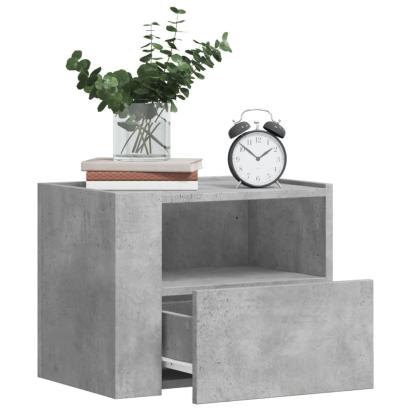 Noptiere de perete, 2 buc., gri beton, 45x30x35 cm GartenMobel Dekor