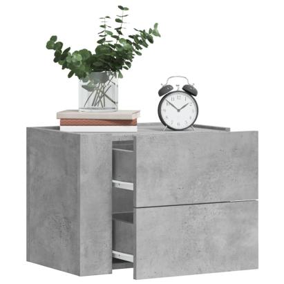 Noptiere de perete, 2 buc., gri beton, 45x30x35 cm GartenMobel Dekor