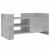 Comodă TV, gri beton, 80x35x40 cm, lemn prelucrat GartenMobel Dekor