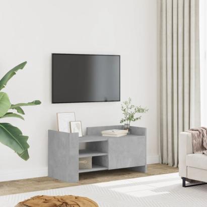 Comodă TV, gri beton, 80x35x40 cm, lemn prelucrat GartenMobel Dekor