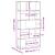 Bibliotecă cu 5 niveluri, alb 80,5x23,5x162,5 cm lemn prelucrat GartenMobel Dekor