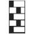 Bibliotecă cu 5 niveluri negru 80,5x23,5x162,5cm lemn prelucrat GartenMobel Dekor