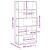 Bibliotecă cu 5 niveluri negru 80,5x23,5x162,5cm lemn prelucrat GartenMobel Dekor