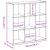 Bibliotecă, negru, 102x32x102 cm, lemn prelucrat GartenMobel Dekor